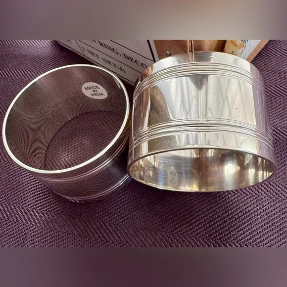 Rare! Vintage 2005 Ralph Lauren Silver Plated Napkin Rings new in boxes! - Picture 2 of 10